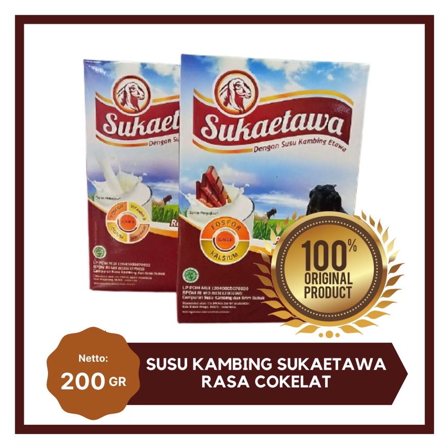 

Sukaetawa Rasa Cokelat Susu Kambing Etawa Rasa Cokelat 200 Gram