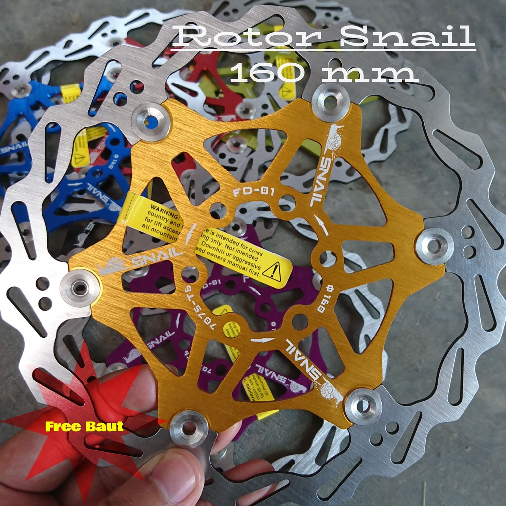 Floating Rotor Snail 160 mm 6 inch Disk Brake Piringan Cakram 6 bolts