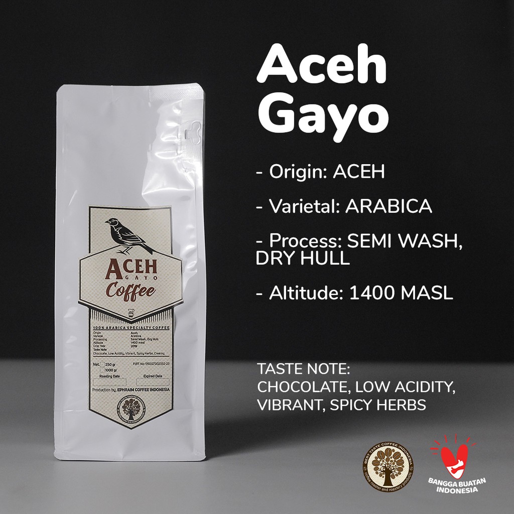 

Biji/Bubuk Kopi 100% Arabica - ACEH GAYO 250 GR