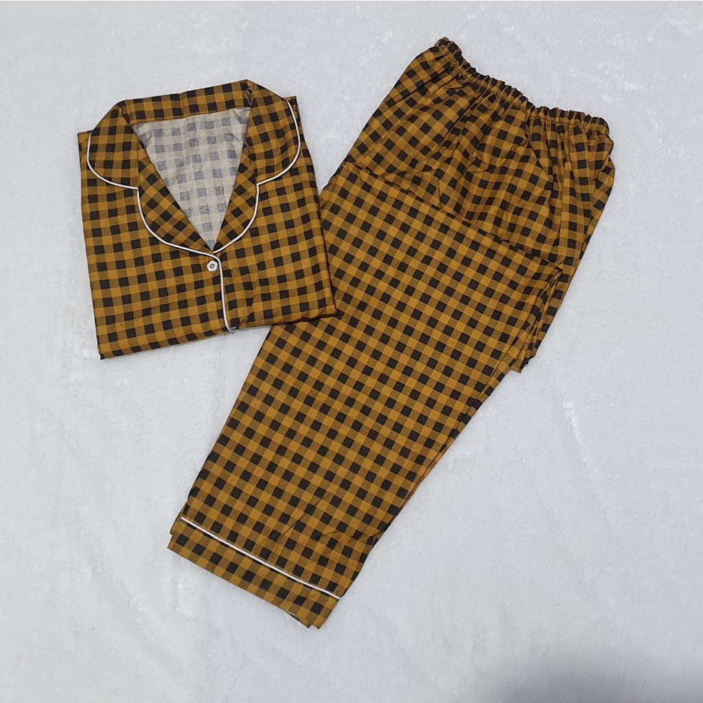 BAJU TIDUR WANITA KARAKTER CP / PIYAMA MOTIF KARAKTER / PIYAMA KARAKTER LUCU / BAJU TIDUR CEWEK-Lumina Mustard