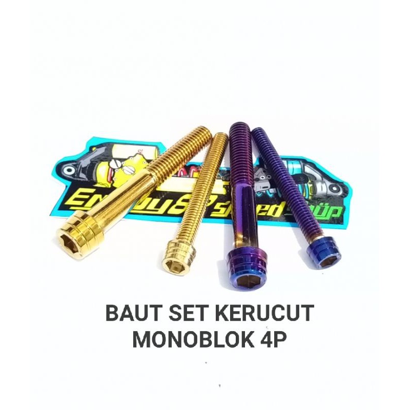 Baut Set Sepasang Pb Probolt Kerucut Monoblok 4p baut copy heng