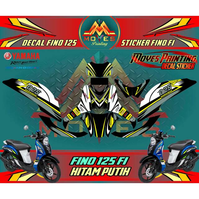 Decal fino 125fi sfec B sticker fino 125fi decal sticker mtor fullbody decal variasi motor fino fi