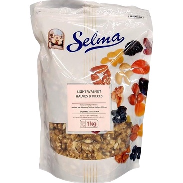 

Selma Light Walnut Halves & Pieces 1kg Kacang Walnut Iris & Potong