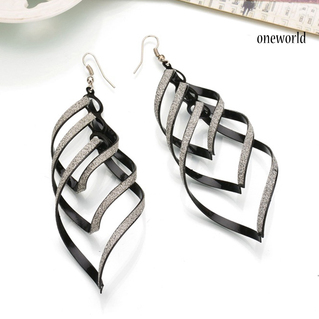 OW@ Earrings Sequins Skin-friendly Metal Fashion Ear Pendants for Dating