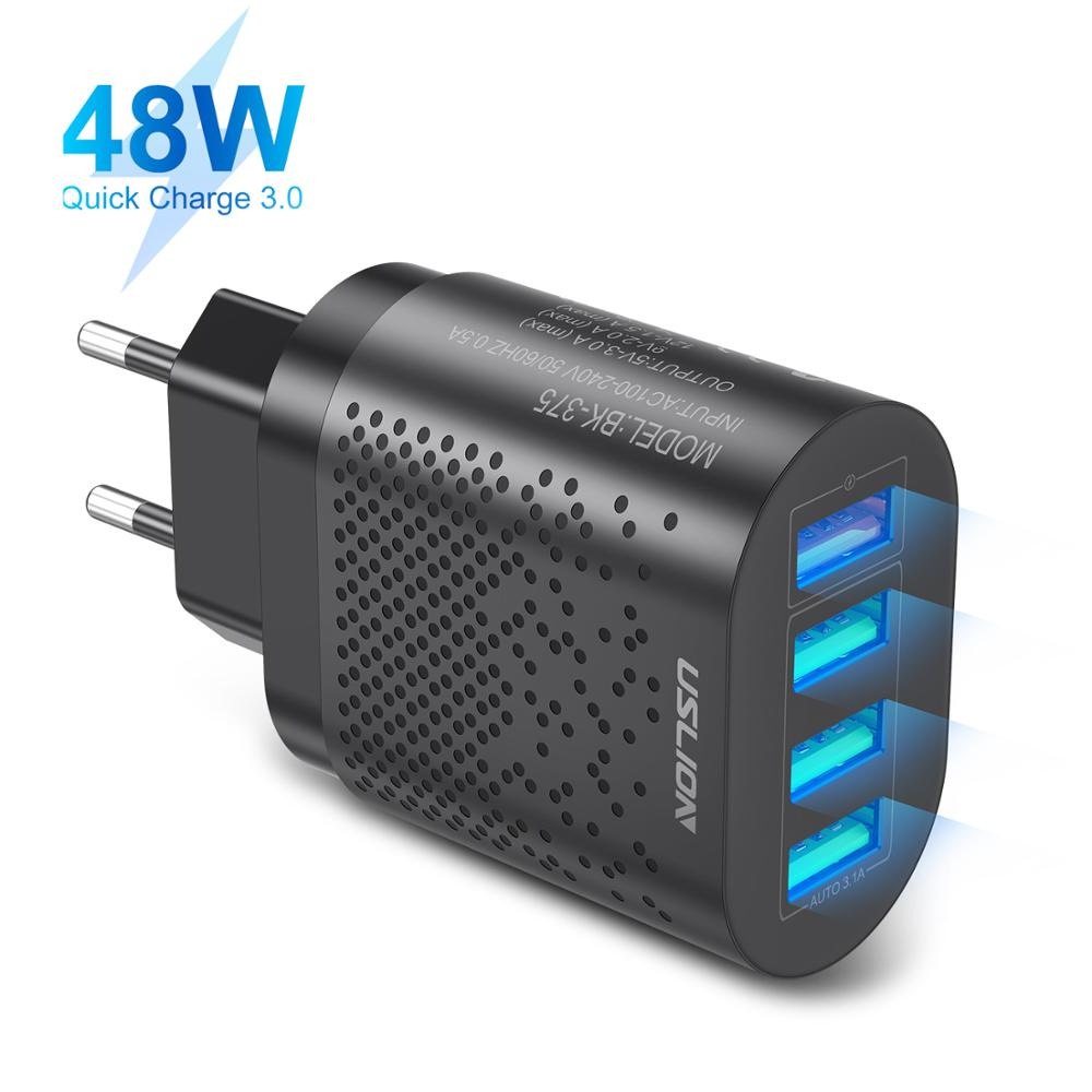 Adaptor 48W USLION 4USB PORT Quick Charger QC3.0 Iphone Samsung