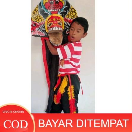 Lagi Tren.. Mainan Anak Jadul Barongan Anak Umur 4-10 tahun Full Set Baju Celana Kaos Jaranan Reog P