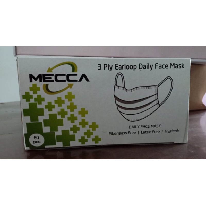 3 Play Earloop Daily Face Mask Mecca masker erloop 3 ply