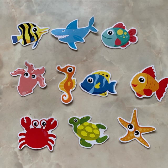 Sea animal hewan laut topper cupcake