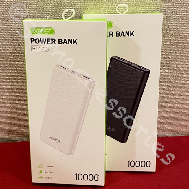 [GHM Accessories] Powerbank 10000 mAh Robot RT170 Dual Input & Output