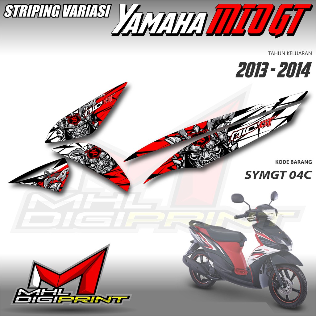 STRIPING VARIASI YAMAHA MIO GT - STIKER VARIASI MIO GT - SYMGT 04