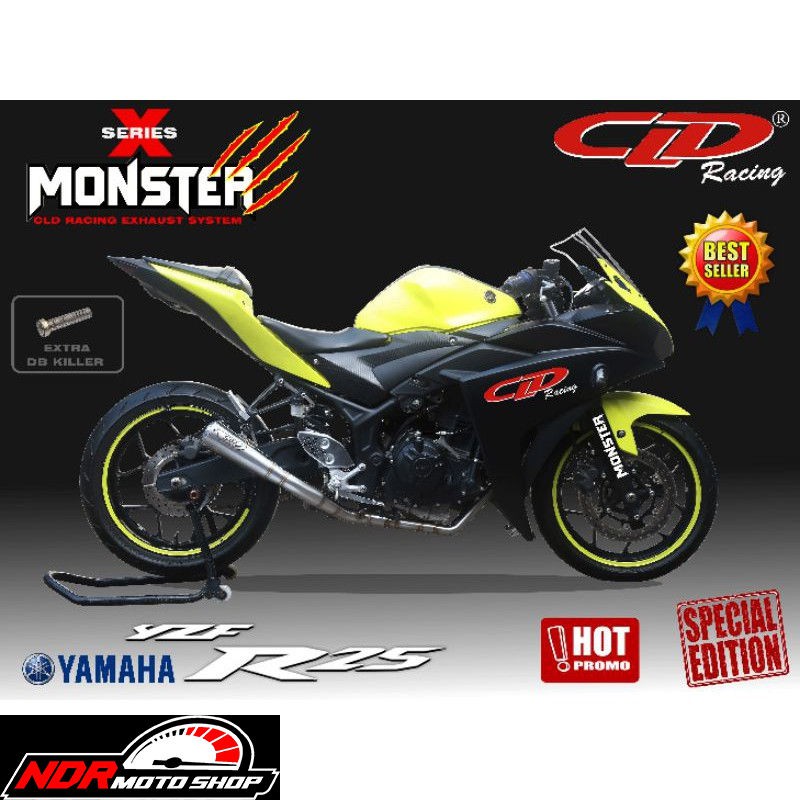 KNALPOT CLD RACING TYPE SHARK SERIES MONSTER X SERIES R 25 MT 25