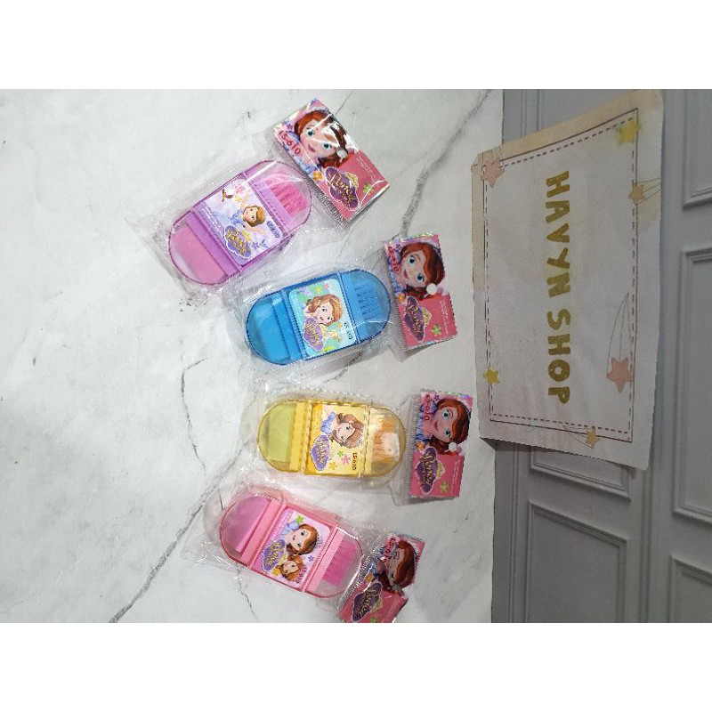serutan 3 IN 1/serutan + hapusan + sikat/rautan sikat lucu/orotan anak-Sofia