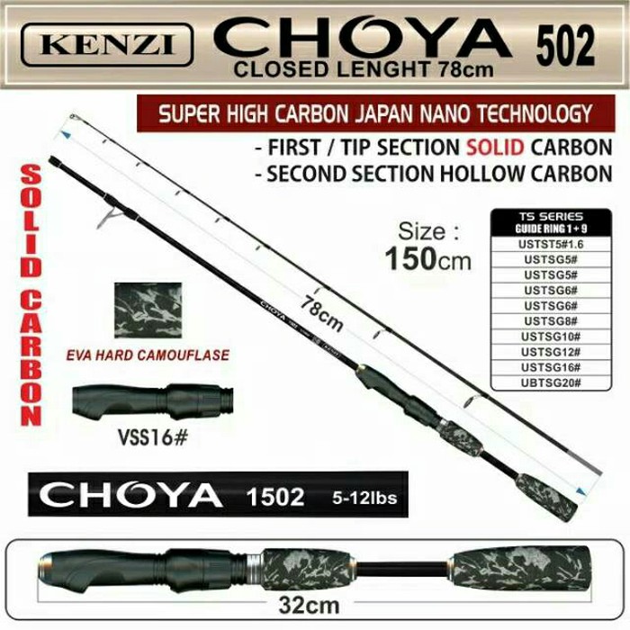 Joran Kenzi Spinning Choya 150 Termurah Power 5Lb-12Lb Japan Style
