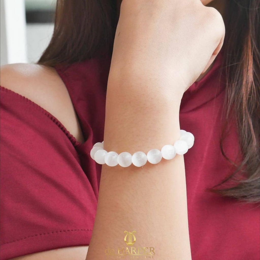 Gelang Batu Simply Full Selenite