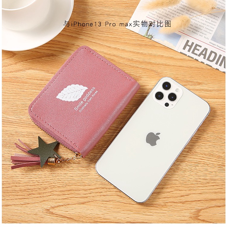 ASIN829 Dompet Wanita Dompet Koin Mode Ritsleting Pendek D53 Dompet Fashion Multifungsi Dompet Lipat Pendek  Dompet Lipat Wanita Tipis Impor