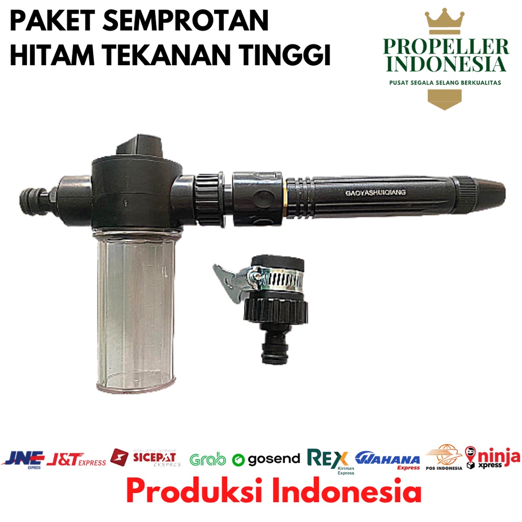 Paket Semprotan Tekanan Tinggi + Sambungan Universal dan Tempat Sabun