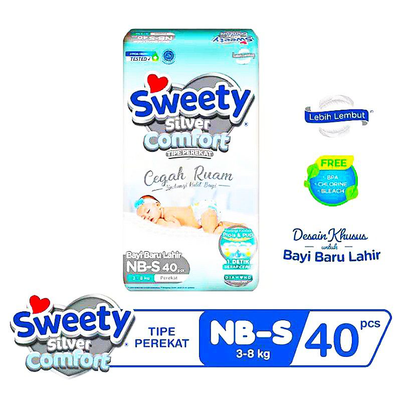 PAMPERS SWEETY SILVER COMFORT, POPOK BAYI