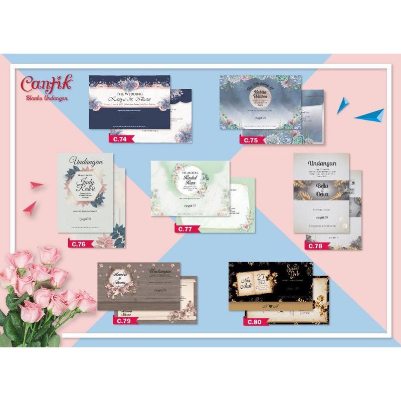 BLANKO UNDANGAN CANTIK 76/CANTIK 77/CANTIK 78/UNDANGAN NIKAH/UNDANGAN KHITAN/UNDANGAN KAWIN