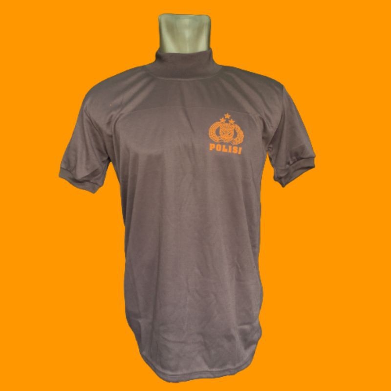 KAOS DALAM POLISI LEHER TINGGI - KAOS POLISI COKLAT LEHER TINGGI