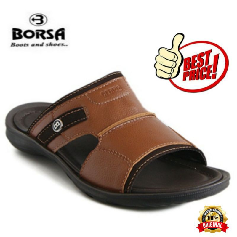 SANDAL KULIT ASLI PRIA DEWASA - BORSA JIBEI ORIGINAL