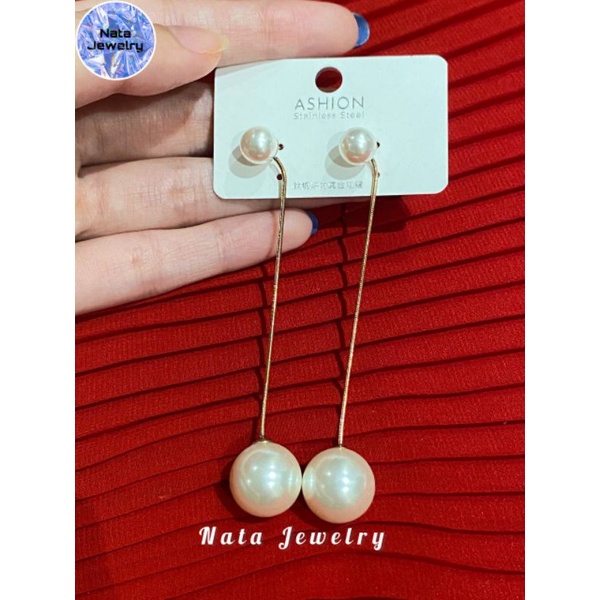 Anting Titanium Mutiara Jurai/Terbaru