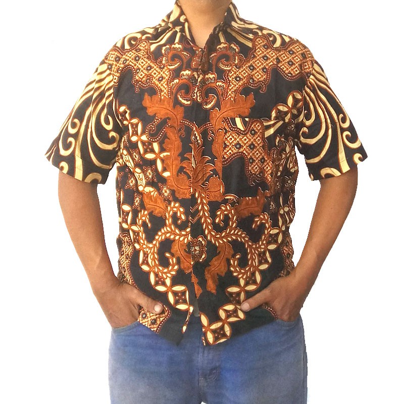 Kemeja Batik Sogan Katun Halus