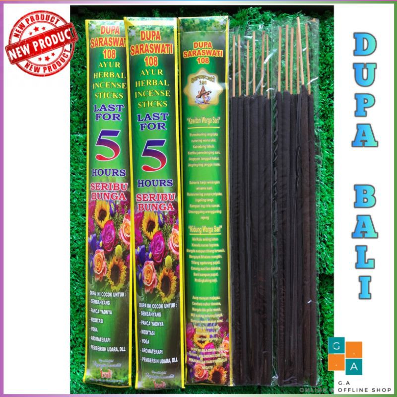 [ Dupa Saraswati Bali ] Hio 5 Jam Aromaterapi Ayur Herbal Seribu Bunga