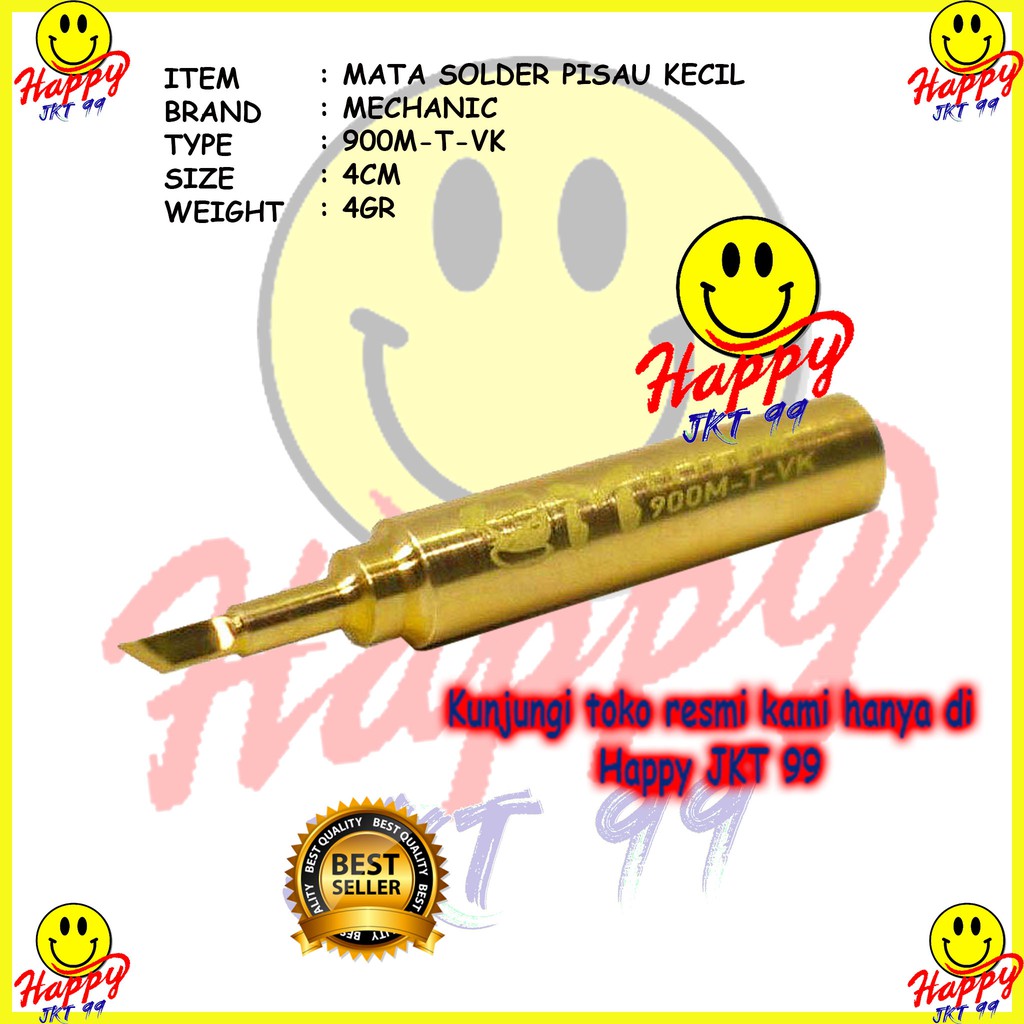 [ HAPPY JKT 99 ] MATA SOLDER TEMBAGA PISAU KECIL MECHANIC 900M-T-VK ORIGINAL