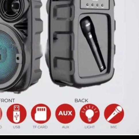 ▼ () Speaker Bluetooth Portable 6.5 inch Kimiso KMS 3381 plus mic - Speaker Karoke kimiso ➮