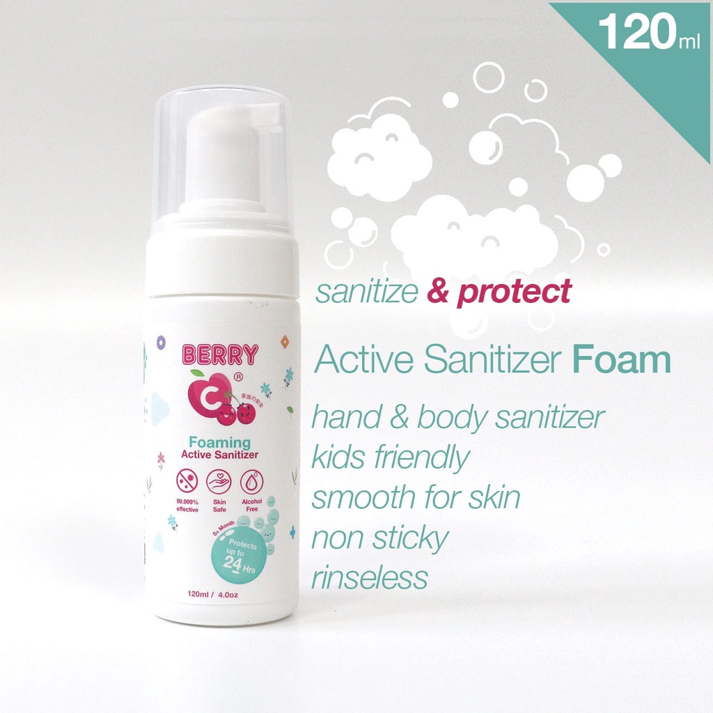 PROMO 10 10 BerryC BERRY C ACTIVE HAND SANITIZER FOAM SPRAY 60 120 ML 60ML 120ML BABY AND MOTHER SAFE