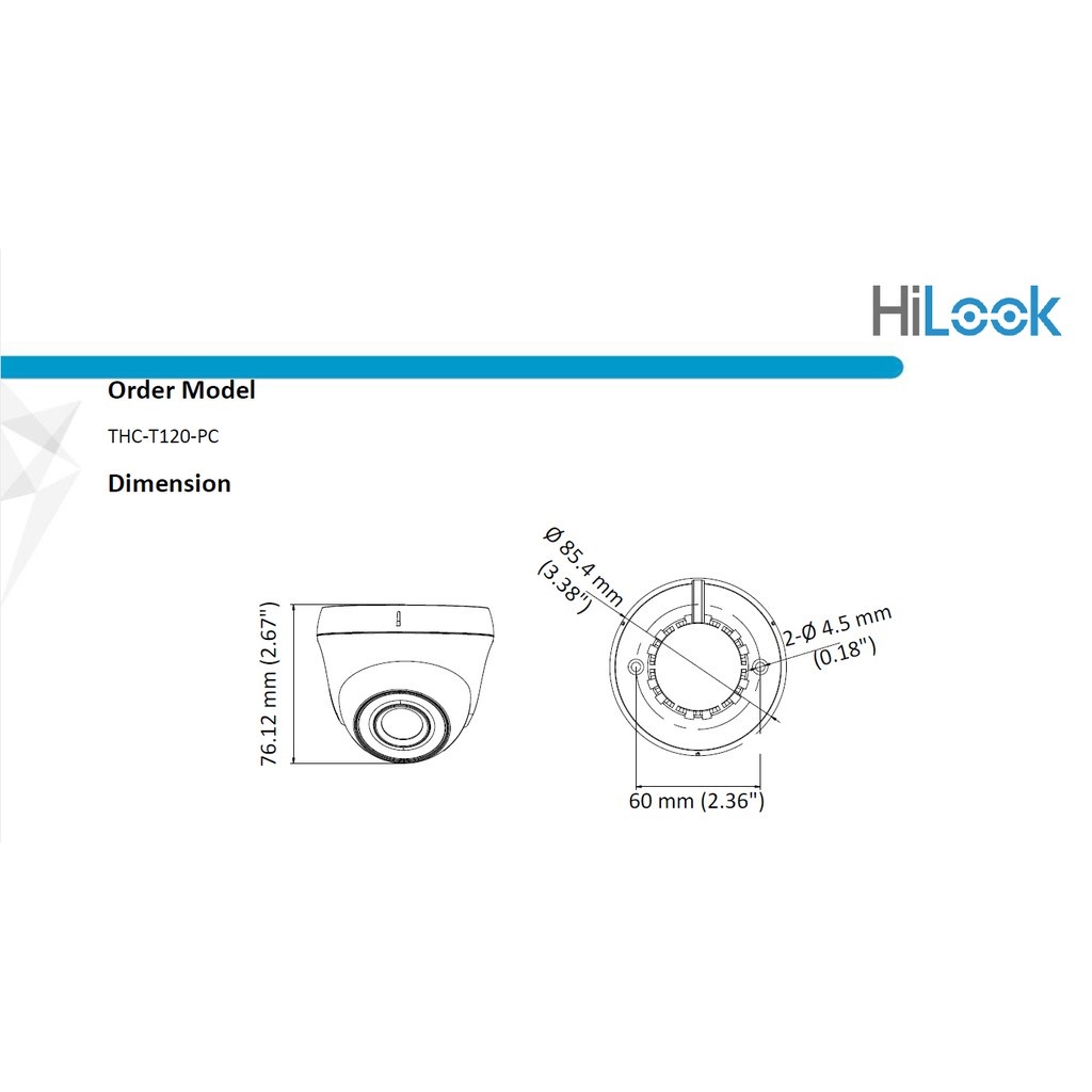 Kamera CCTV Indoor HILOOK THC-T120-PC 1080p 2MP Free 2 BNC Drat Agen CCTV 88