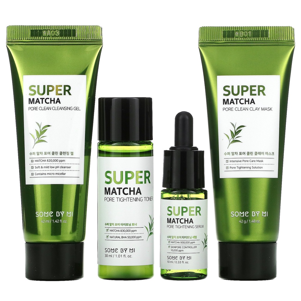 ★ BB ★  [BPOM] SOMEBYMI Super Matcha Pore Care Starter Kit - SOME BY MI