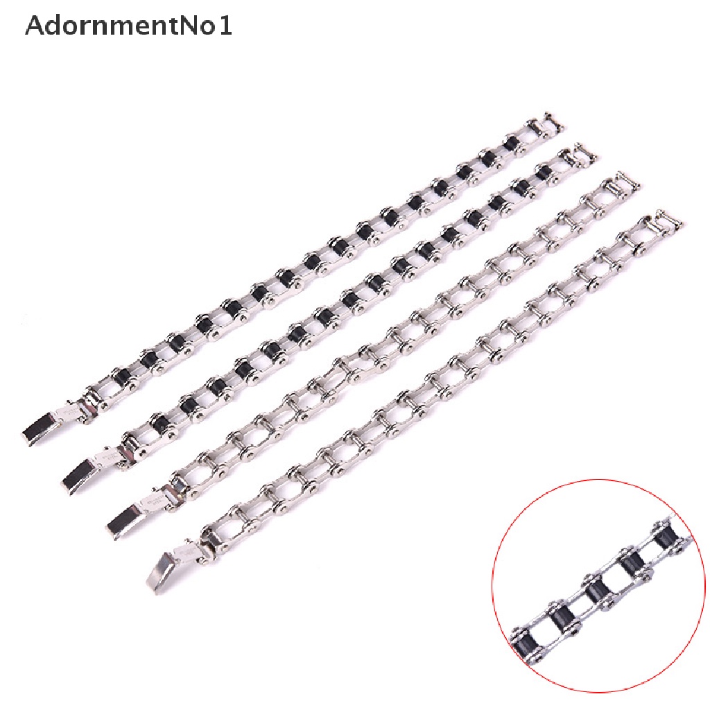 (AdornmentNo1) Gelang Tangan Rantai Stainless Steel Motif Motor + Sepeda Untuk Perhiasan Pria / Hadiah