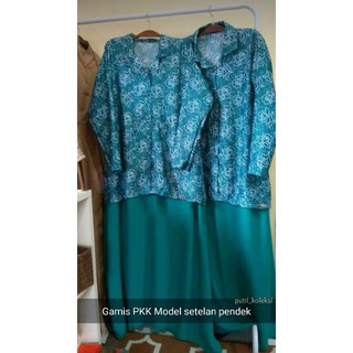 Jual Baju Seragam Pkk Batik Nasional Model Gamis S M L Xl Xxl Shopee