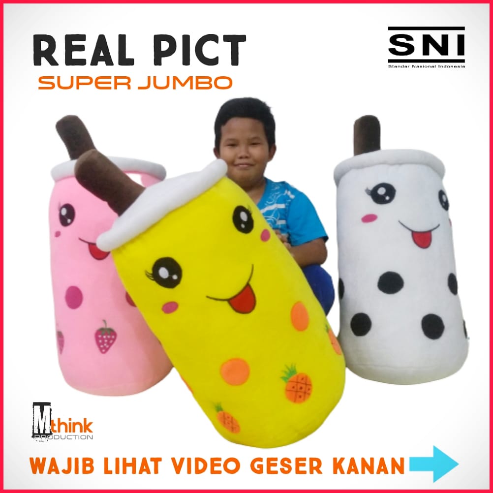 Boneka bantal boba super jumbo / boba besar termurah berkualitas kain halus original SNI