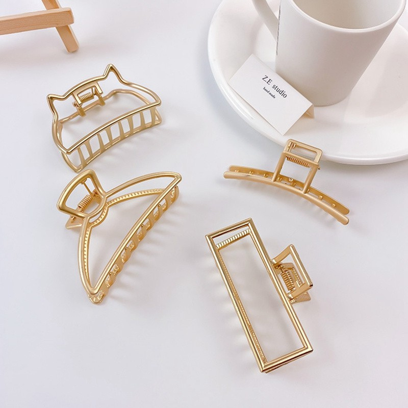 Minimalist Retro Style Ins Wind Metal Grab Clip Hairpin