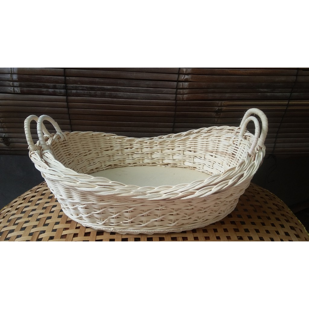 Kranjang Hantaran Rotan Prau Polos Anyaman Miring 1 set LM