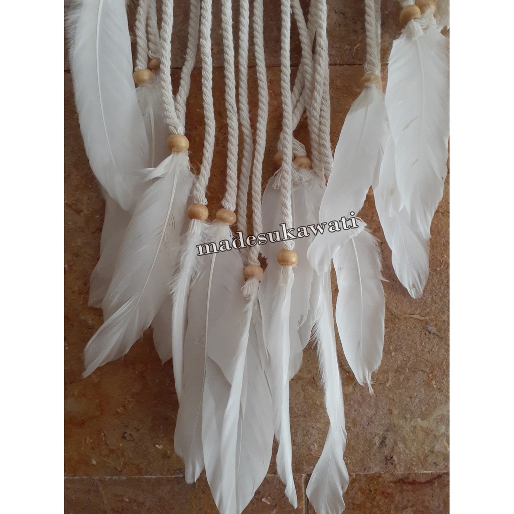 Dream catcher sulam rotan diameter 17cm panjang 60cm