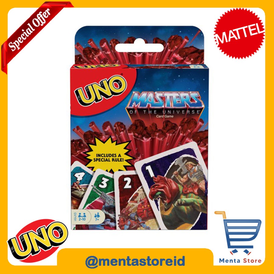 UNO Masters of the Universe Card Game Mainan Kartu Master Mattel Games