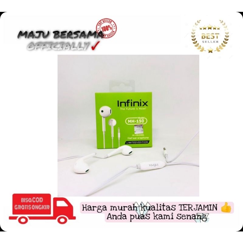 MB - Headset Infinix MH150 Helf Earphone / Headset Infinix MH-150 Bass / Handsfree HF Infinix MH-150