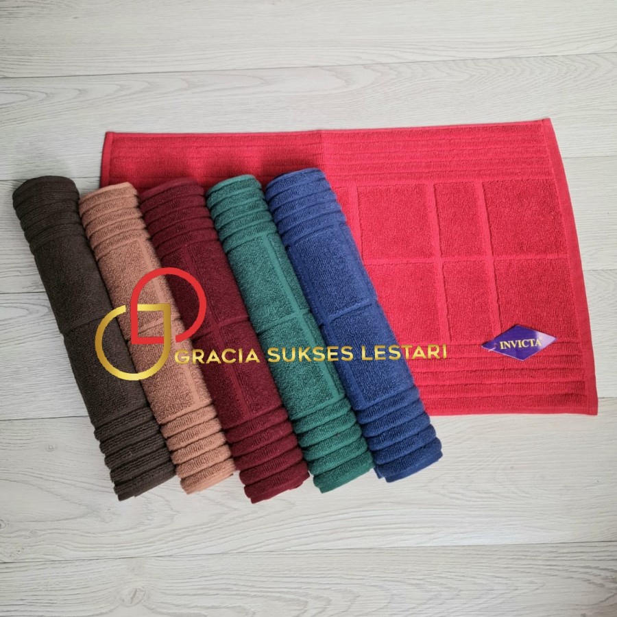 KESET KAKI HANDUK HOTEL INVICTA 40x60 POLOS TEBAL SERAP