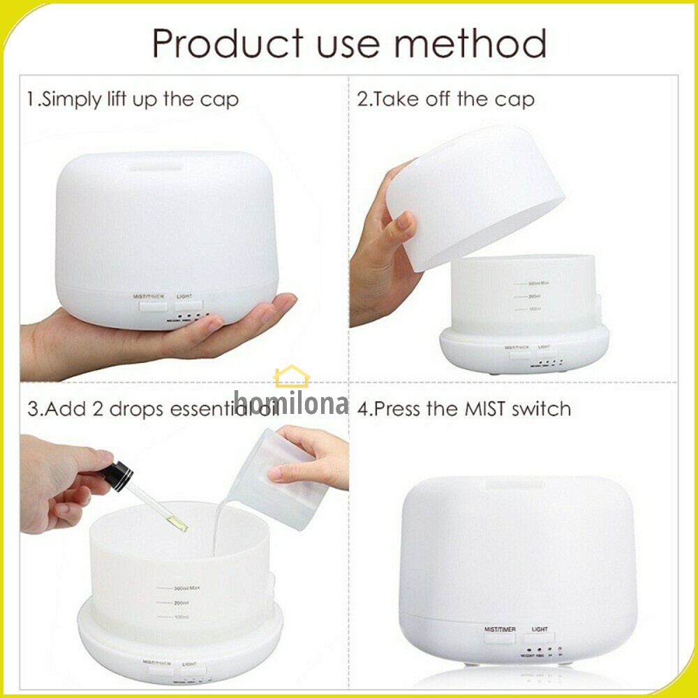 Taffware HUMI Air Humidifier Aromatherapy Oil Diffuser 7 LED H770