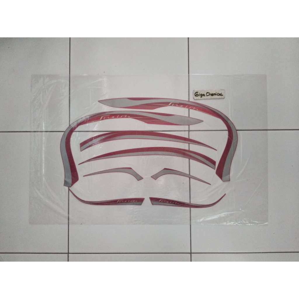Striping Sticker Lis Honda Scoopy Stylish 2021 2022 Merah Original