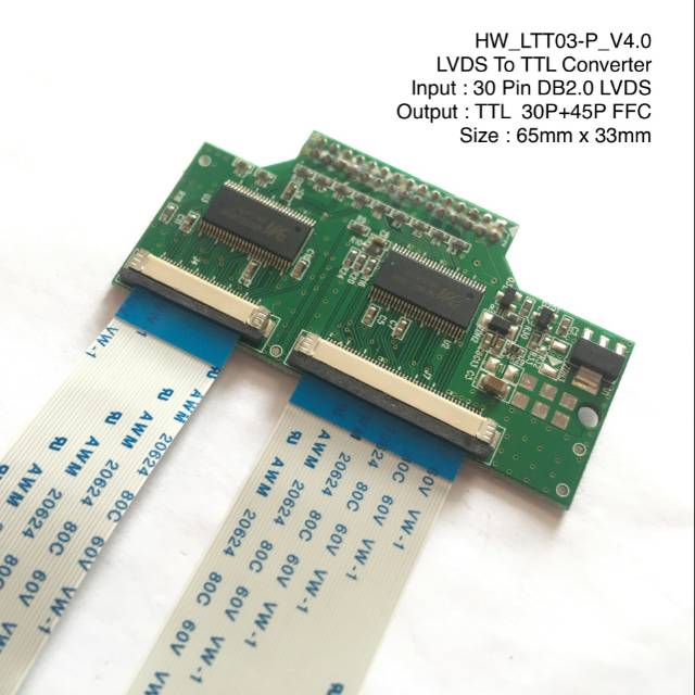 Soket LVDS To TTL Converter 30P 45P Adapter Konverter FFC FPC Flat Cable CLAA150XG HSD150MX