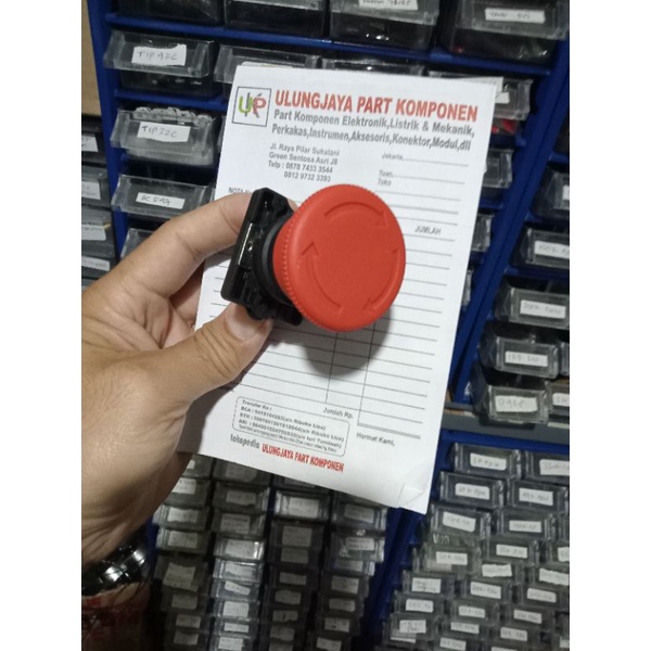emergency switch push button komponen panel listrik