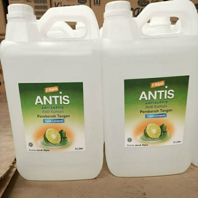 Hand sterilizer ANTIS PEMBERSIH TANGAN RASA JERUK NIPIS GEL 5 LITER / sabun sanitizer tangan