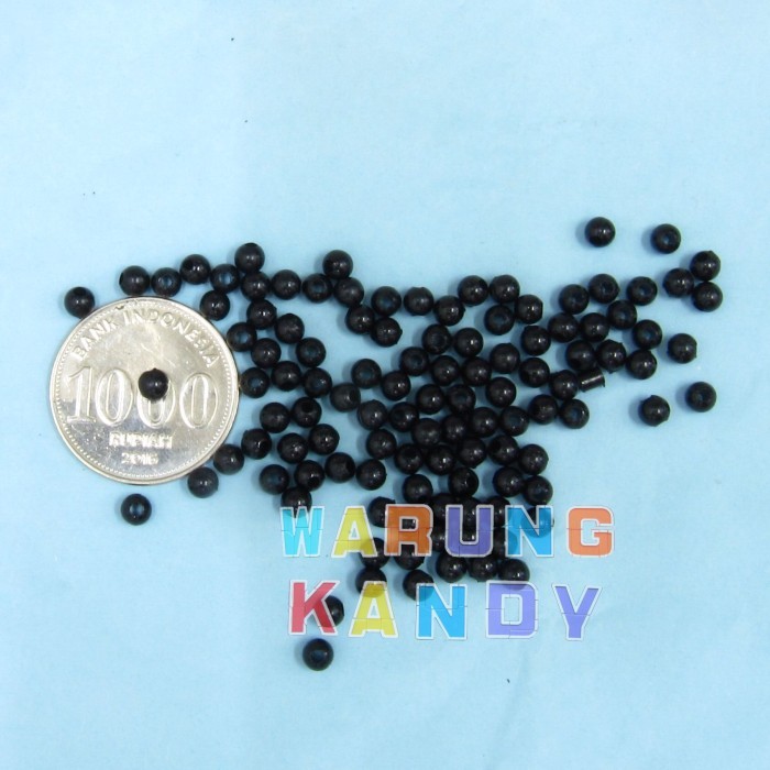 Mutiara Bulat 6mm Hitam