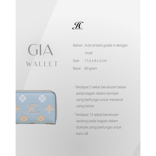 GIA CARD WALLET JIMS HONEY ORI DOMPET KARTU LIPAT WANITA KECIL CEWE FASHION KOREA JIMSHONEY MURAH