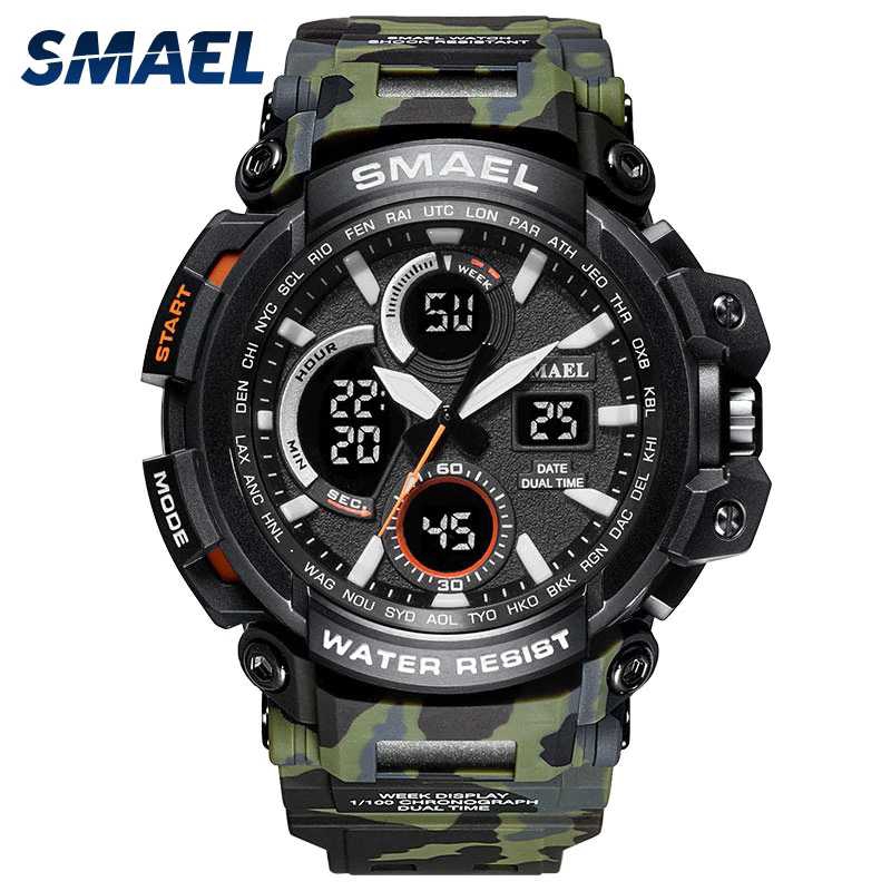 SMAEL Sport Watches  Men Watch Waterproof LED Digital Watch Male Clock Relogio Masculino erkek kol