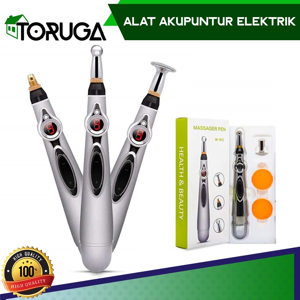 Electric Acupunture Pen Pijat Laser Therapy Meridian Refleksi Pena Alat Akupuntur Terapi DF-618 MASSAGER PEN + GEL